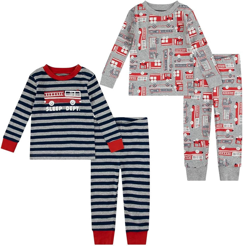 HUGGIES unisex-baby Long Sleeve Pajama 4-piece Set | Amazon (US)