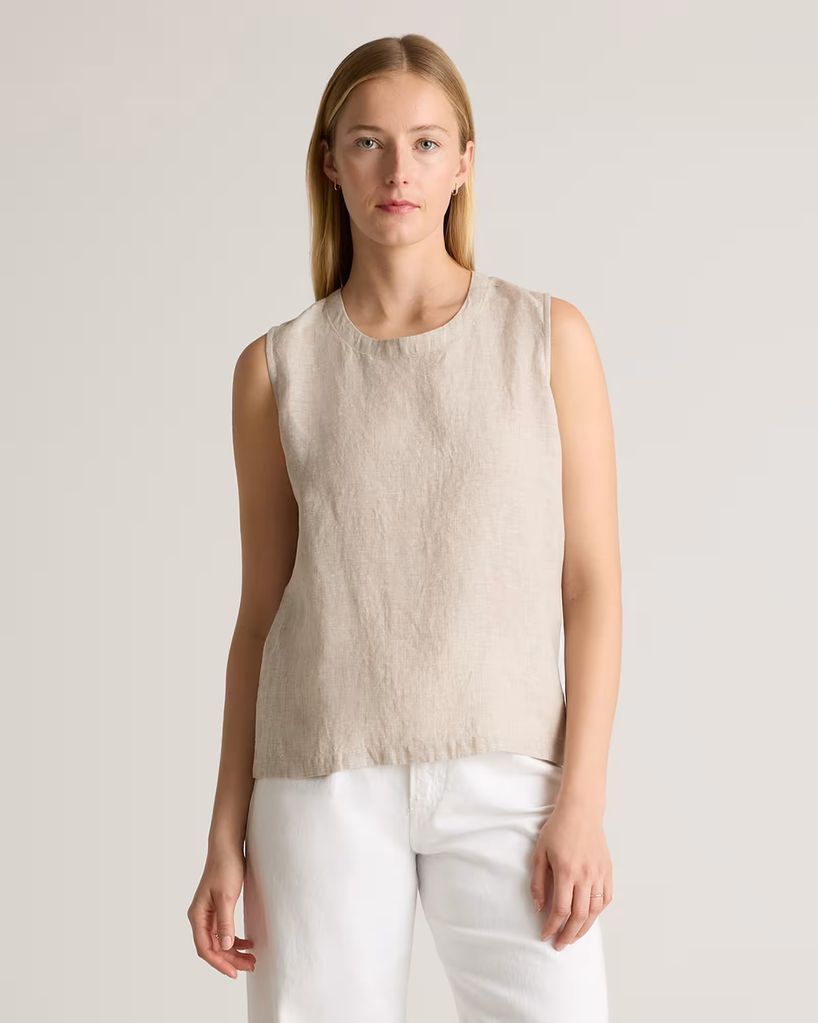 100% European Linen Tank in Flax | Quince