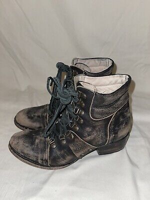 Freebird Gage Distressed Leather Women's Lace up Boots Sz 9 | eBay US