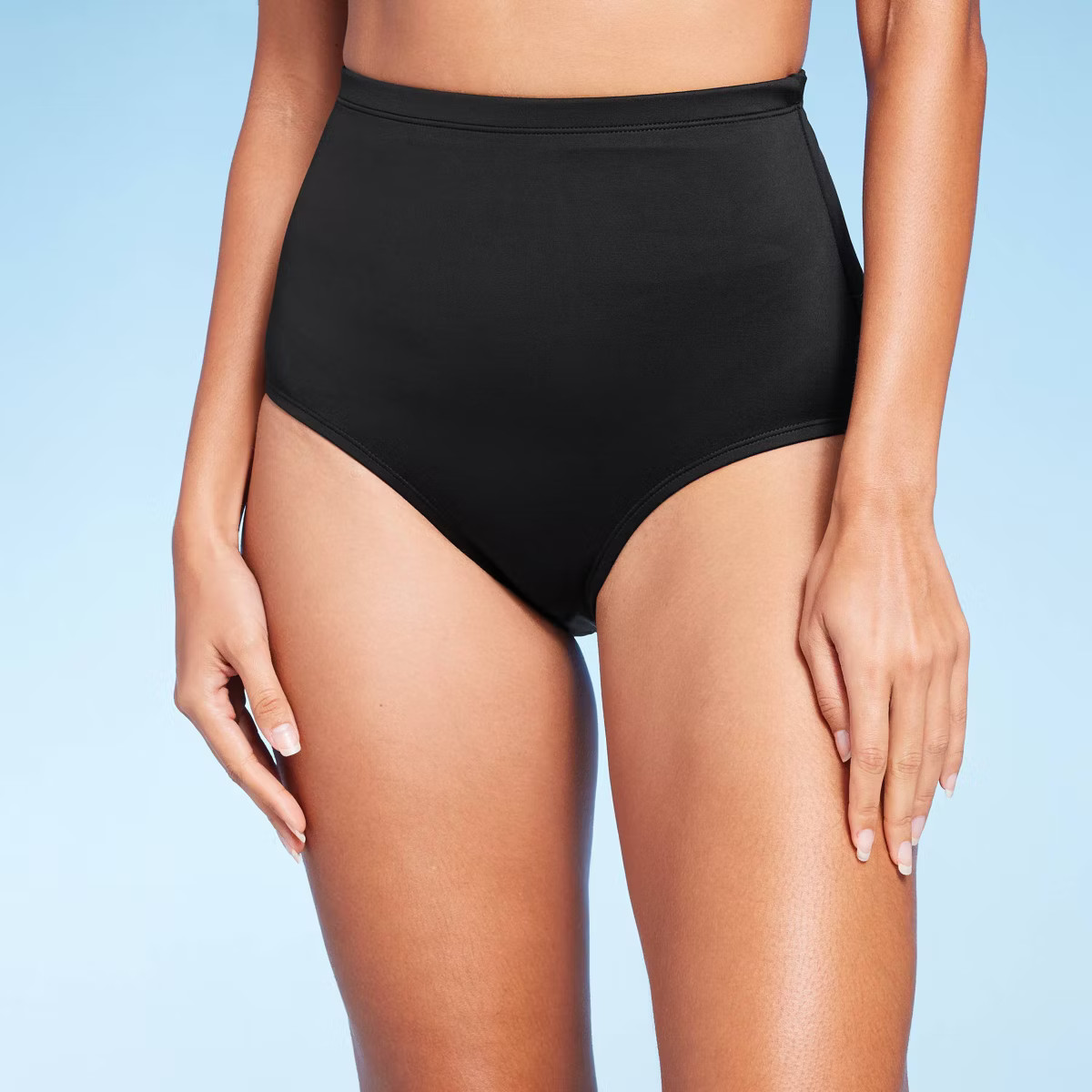 Women's Full Coverage Tummy Control Extra High Waist Bikini Bottom - Kona Sol™ Black | Target
