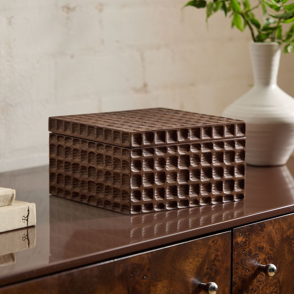 Nadia Carved Wood Box | West Elm (US)