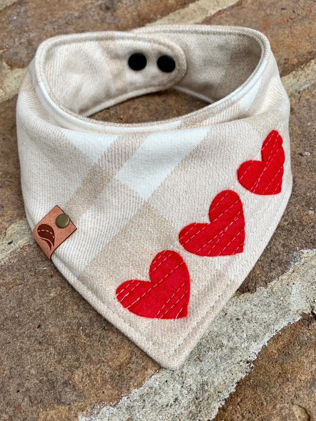 Valentine Dog Bandana Winter Dog Gift Heart Dog Bandana Valentine Dog Scarf Bandana Heart Dog Sca... | Etsy (US)