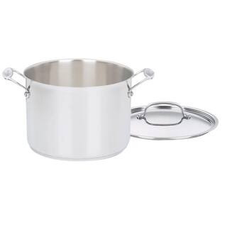 Chef's Classic 8 Qt. Stainless Steel Stock Pot with Lid | The Home Depot