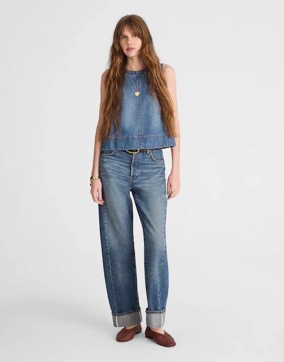 The Pieced Barrel-Leg Full-Length Jean | Madewell
