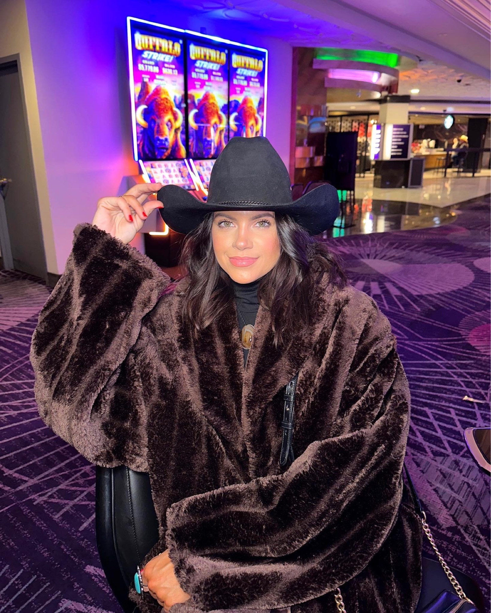 Vegas NFR 
Small in bodysuit 
Medium in patent faux leather leggings 
Boots are TTS
Linking similar coat and jewelry 


#LTKHoliday #LTKstyletip #LTKSeasonal