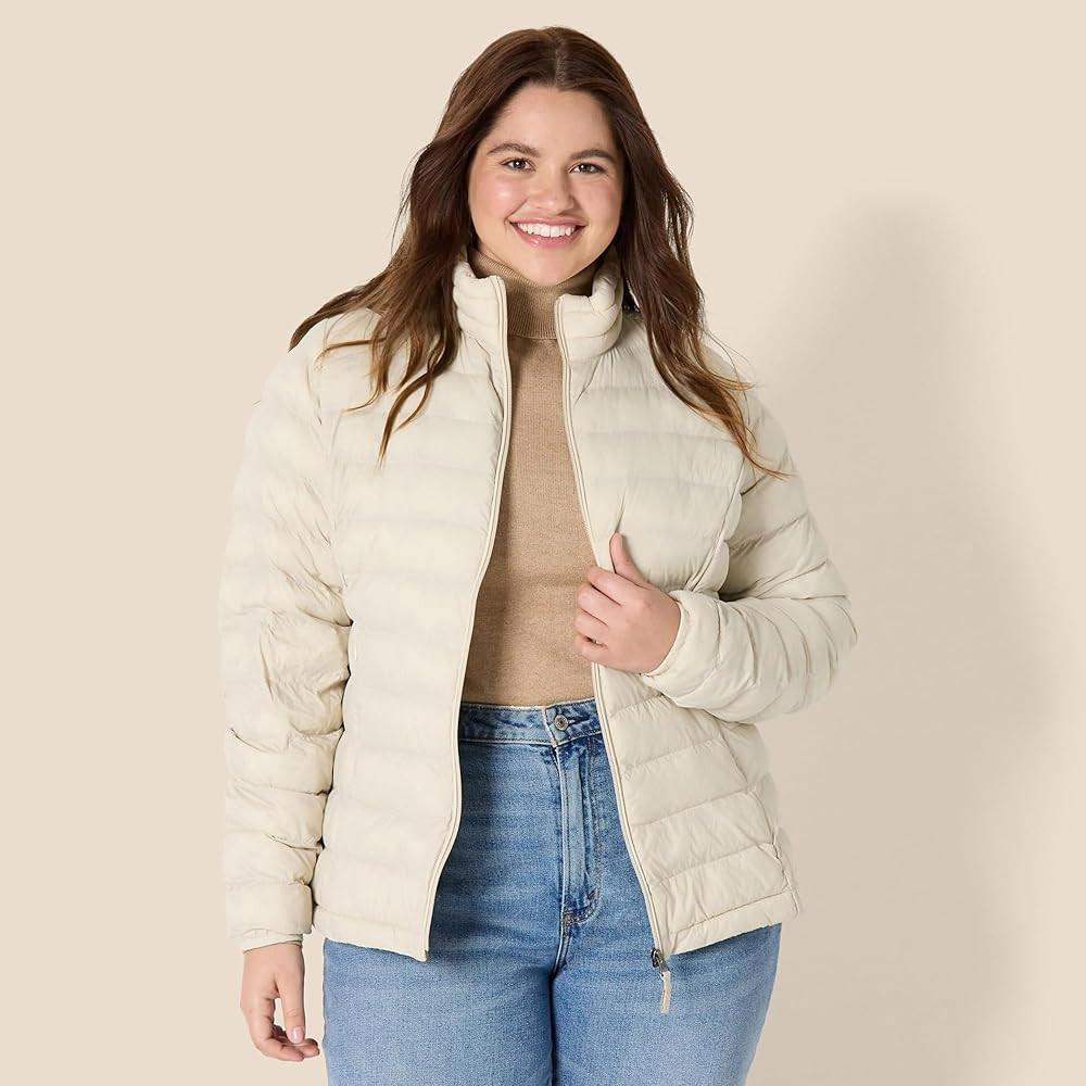 Amazon Essentials womens Lightweight Long-Sleeve Water-Resistant Packable Puffer Jacket (Availabl... | Amazon (US)
