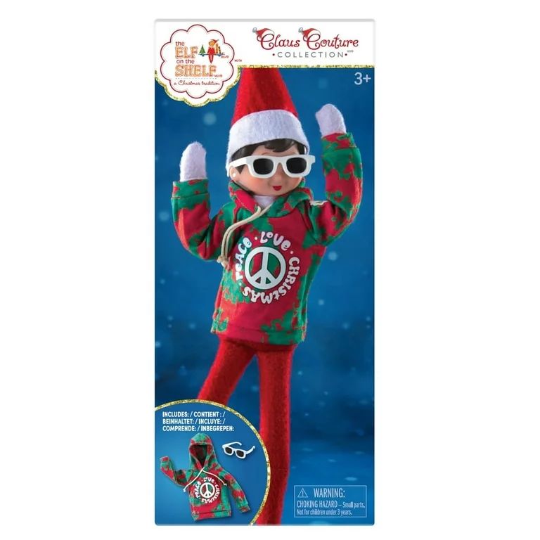 The Elf on the Shelf Claus Couture 2022 Groovy Greetings Hoodie (Elf Not Included) | Walmart (US)