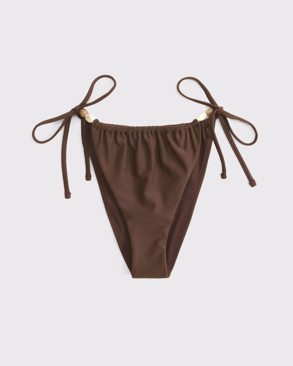 Low Rise Ruched Tie-Side Cheeky Bottom | Abercrombie & Fitch (US)