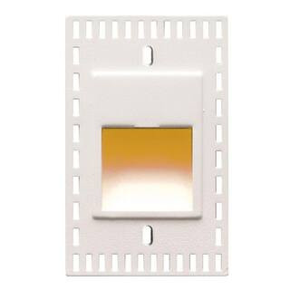 WAC Lighting 4-Watt Line Voltage White Integrated LED Vertical Amber Trimless Wall or Stair Light... | The Home Depot