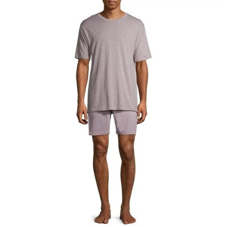 Hanes Men s Soft Pajama Short Sleeve Top and Pants Set | Walmart (US)
