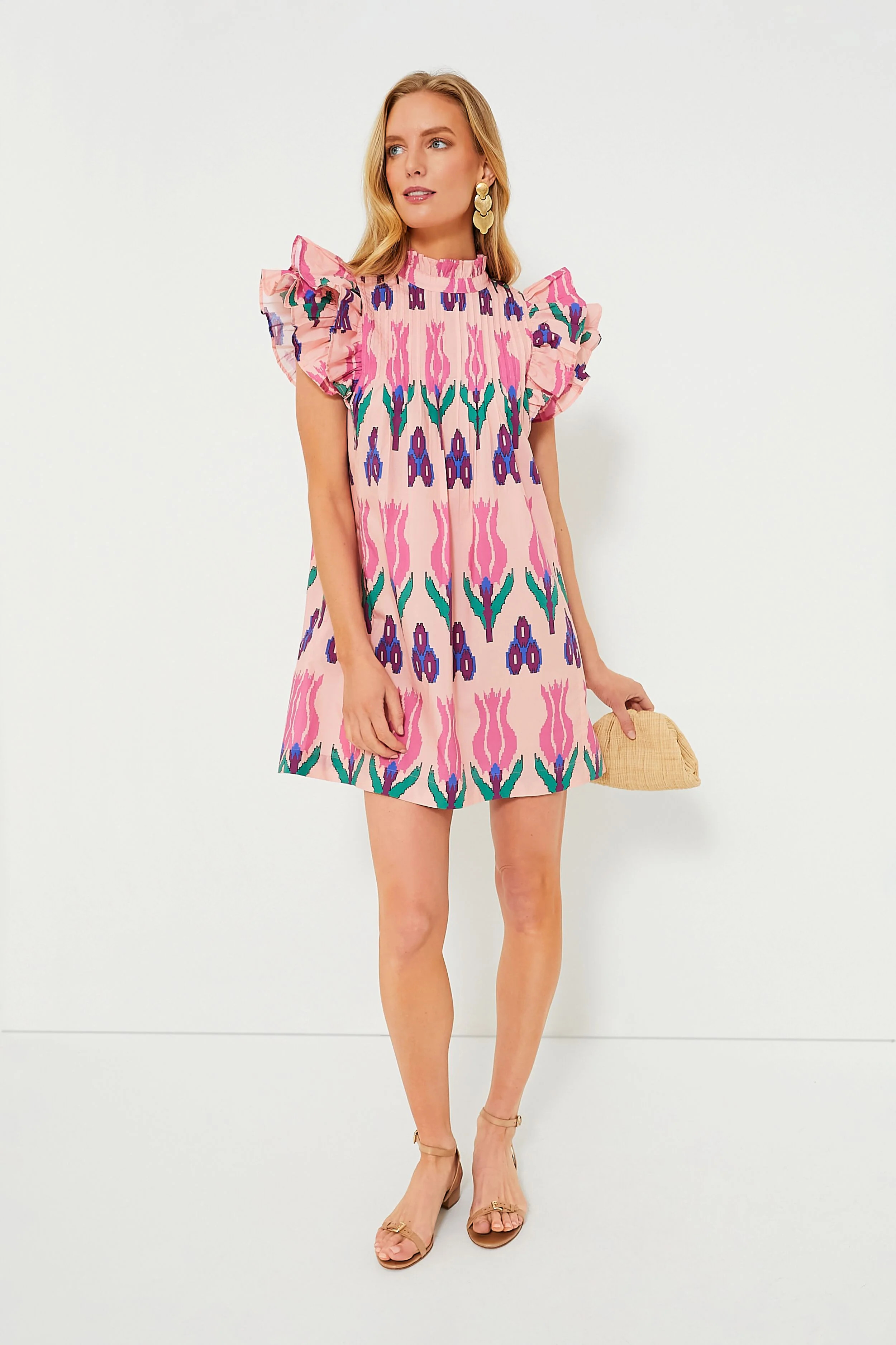 Sumba Pink Pintuck Flirty Dress | Tuckernuck (US)