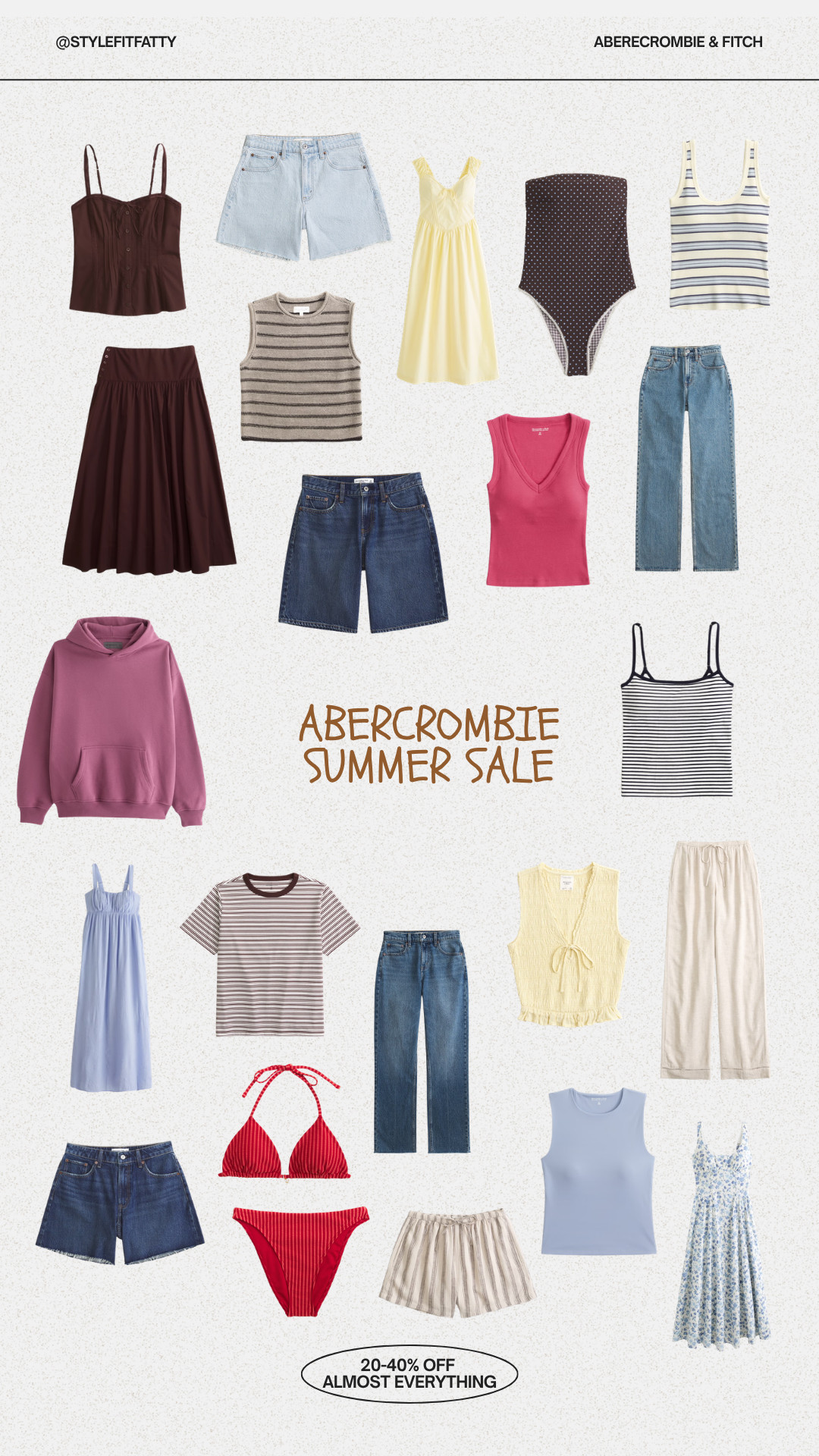 20-40% off almost EVERYTHING!!! My favorite shorts, jeans and hoodie included in sale! #afsale #myaf #abercrombiesale 

 #LTKSeasonal #LTKSaleAlert #LTKSwim