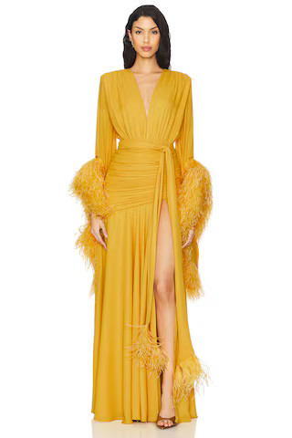 Geisha Maxi Dress in Mustard | Revolve Clothing (Global)