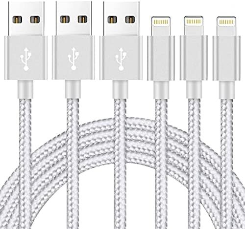 iPhone Charger Cable [Mfi-Certified] 3Pack 10ft Nylon Braided High Speed USB Charging Cord Compat... | Amazon (US)