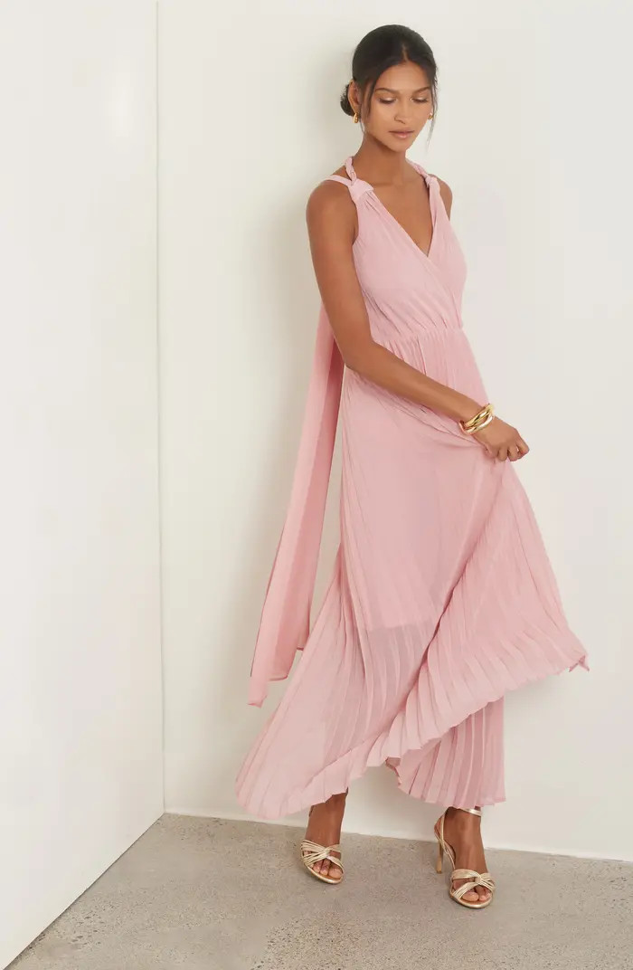 Chelsea28 Pleat Tie Back Maxi Dress | Nordstrom | Nordstrom