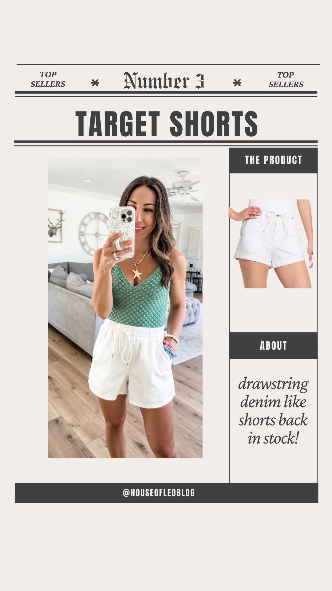 Small white denim shorts. Small tank. Target style.

#LTKOver40