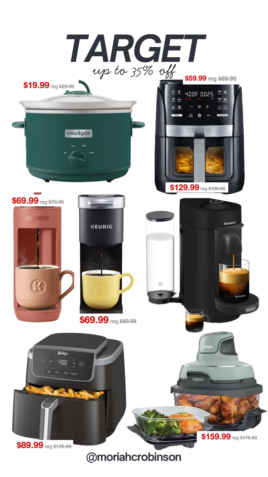 Target — up to 35% off kitchen appliances! These would make the perfect Christmas gifts!

Gift guide, gifts for her, wedding gift, Christmas gift, gift idea

#LTKGiftGuide #LTKHome #LTKSaleAlert