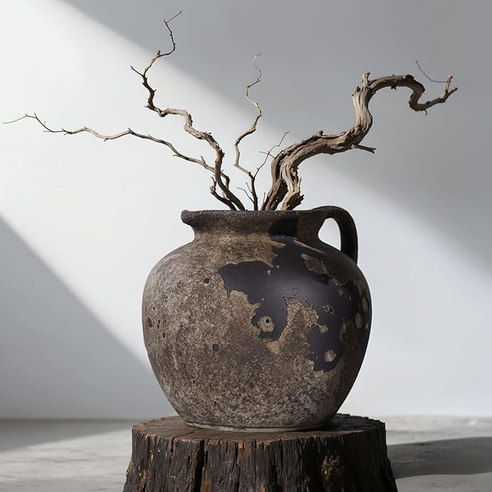 Wabi Sabi Rusty Vintage Vase, 7.9" Tall Wabi Sabi Decor Rustic Farmhouse Pottery Vase for Centerp... | Amazon (CA)