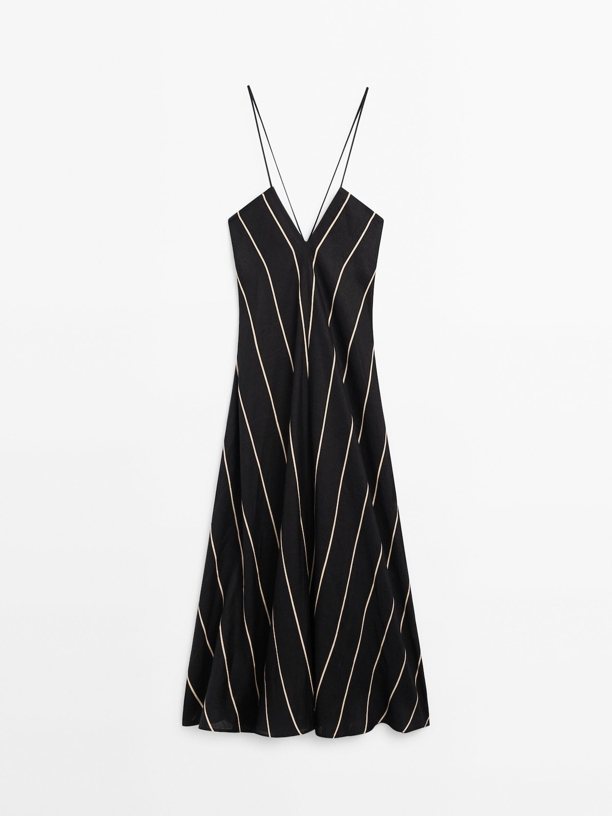 100% linen striped dress | Massimo Dutti UK