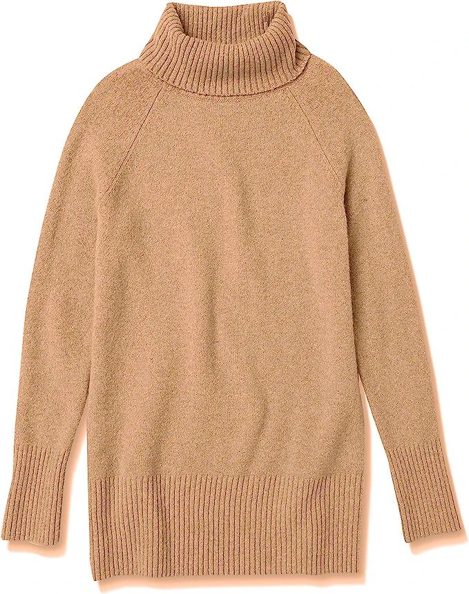 Amazon.com: Goodthreads Women's Boucle Turtleneck Sweater, Camel Heather, Large : Clothing, Shoes... | Amazon (US)