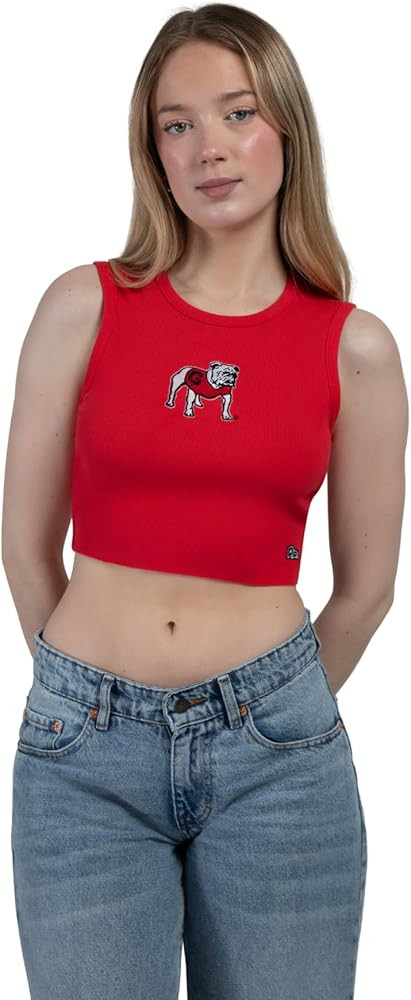Hype & Vice Cut-Off Tank for Women - University of Georgia Top for Women, Cropped Fit Tank Top, C... | Amazon (US)