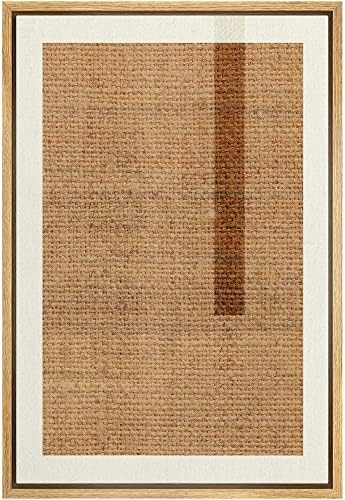 IDEA4WALL Framed Canvas Print Wall Art Brown Square Polygon Collage Abstract Geometric Illustrati... | Amazon (US)