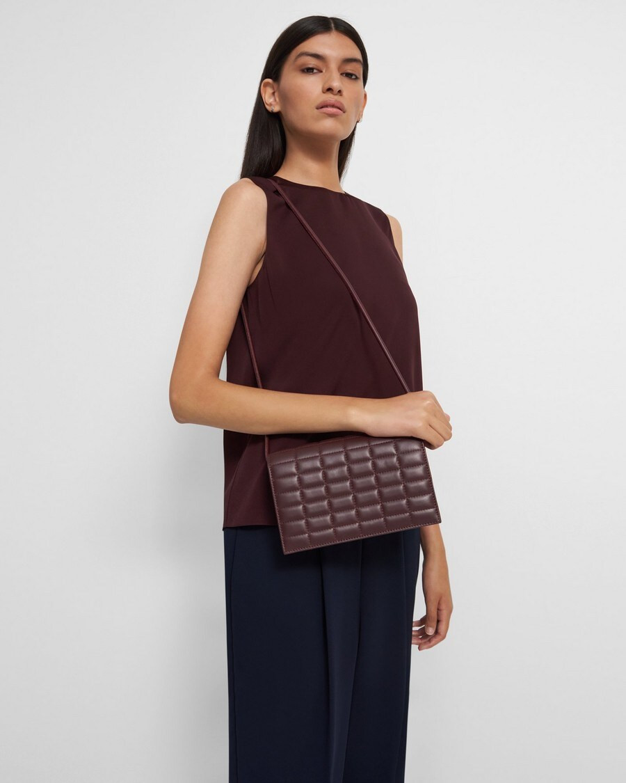 Flat East-West Bag in Leather | Theory