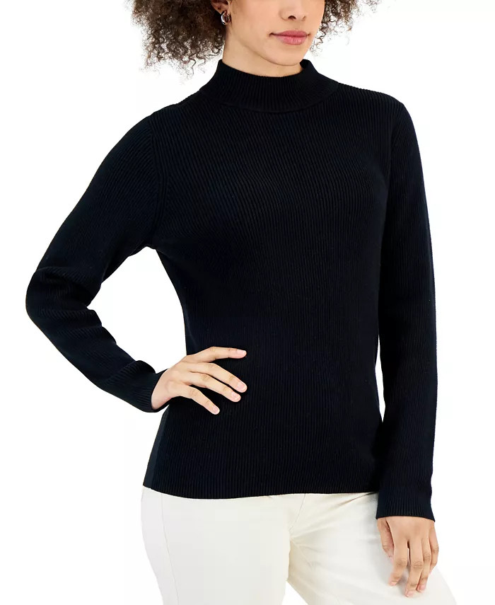 Karen Scott Women's Mock-Neck Sweater, Created for Macy's & Reviews - Sweaters - Women - Macy's | Macys (US)