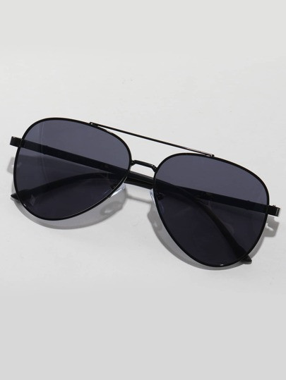 Metal Frame Tinted Lens Fashion Glasses | SHEIN