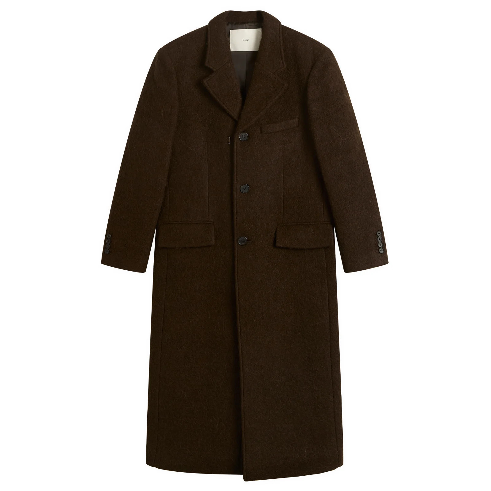 DUNST Women's Wool Boucle Coat in Brown, Size Medium | END. Clothing