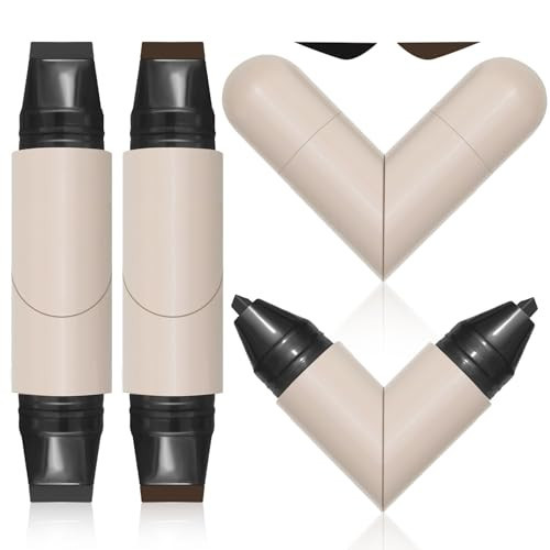 Eyeliner Stamp, 2Pcs Dual-Ended Rotating Winged Eyeliner Stamp Pen, Foldable Smudge-Proof Waterproof Eyeliner Pen for Beginners, Quick Easy Eyeliners Tool, for All Eye Shapes (Black+Brown) | Amazon (US)