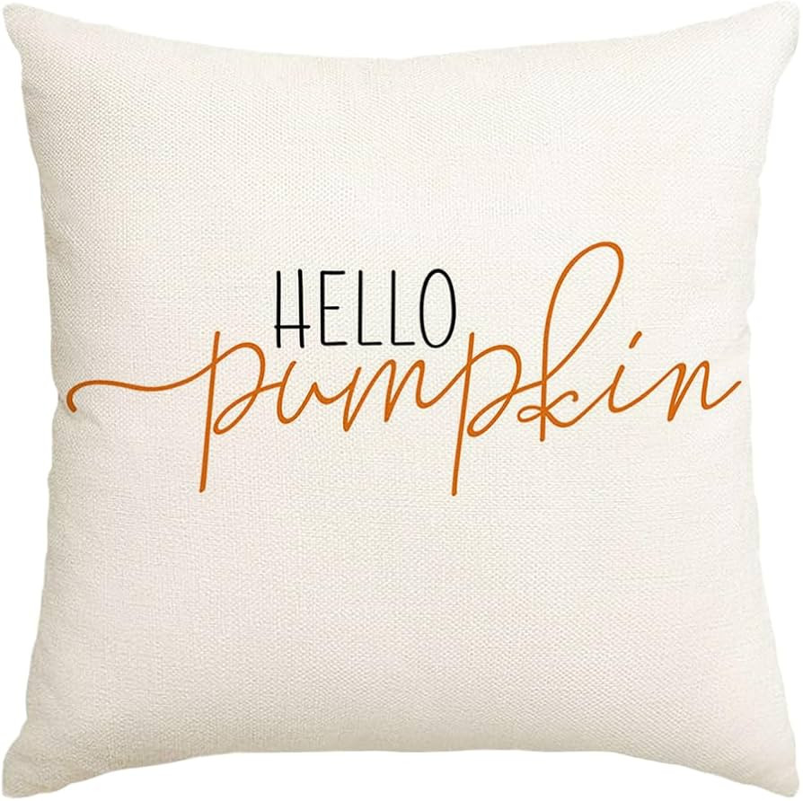RABUSOFA Fall Pillow Covers 20x20 Hello Pumpkin Autum Pillows Decorative Throw Pillows,Outdoor Th... | Amazon (US)