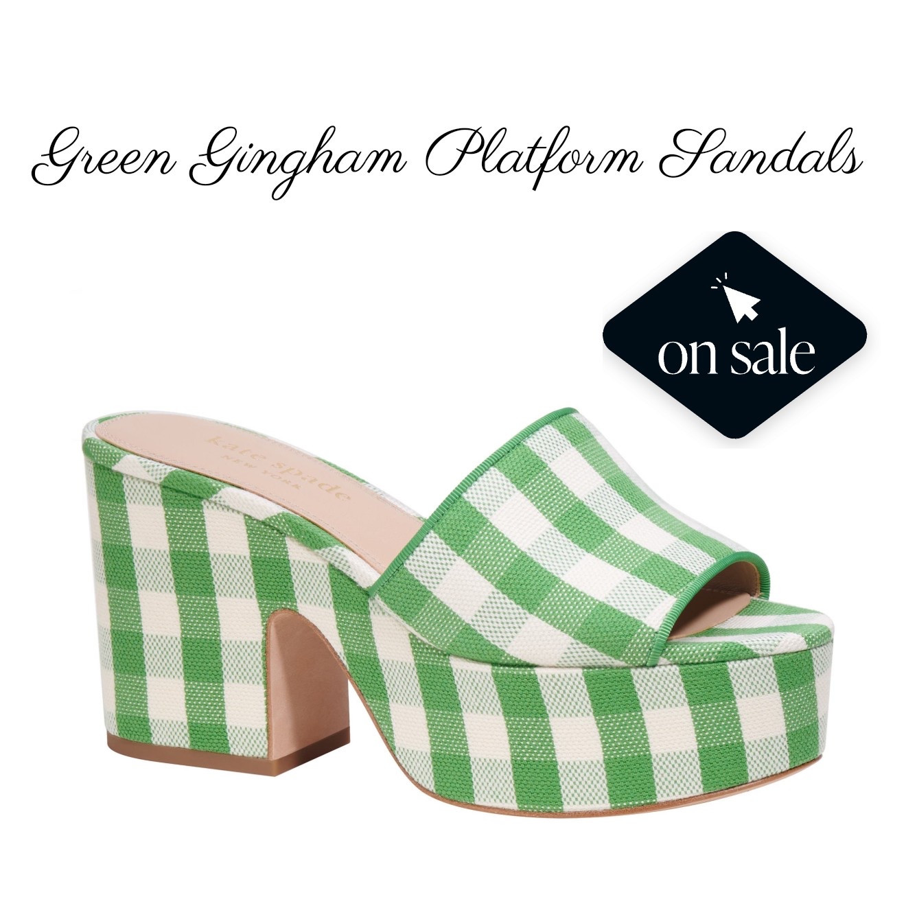 green gingham platform sandals on sale for 47% off 💚☀️ serving major Spring/Summer vibes with a retro dopamine twist 

#LTKootd #LTKTravel #LTKSeasonal