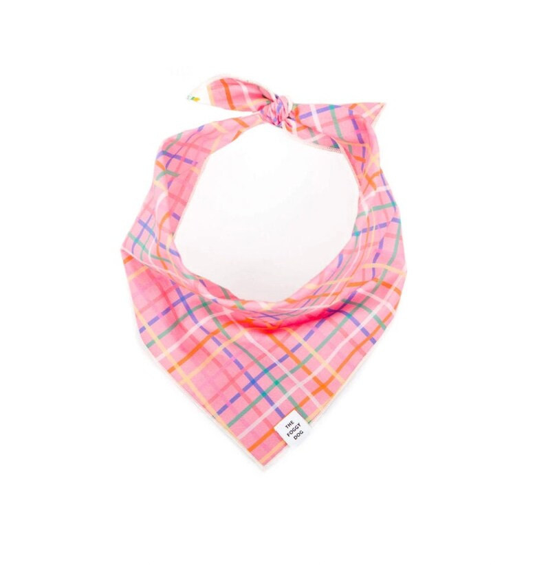 Limited Edition Pink Picnic Plaid Dog Bandana / Plaid pet bandana  // Wedding bandana // Summer b... | Etsy (US)