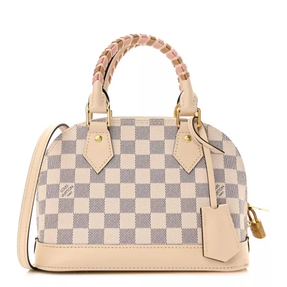 LOUIS VUITTON Damier Azur Braided Neonoe BB Pink | FASHIONPHILE