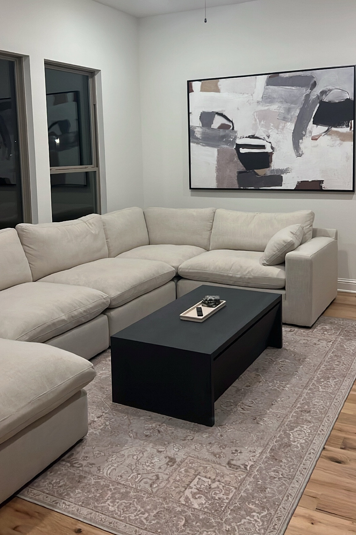 Our living room is finally starting to come together! Adding shades & curtains next! 