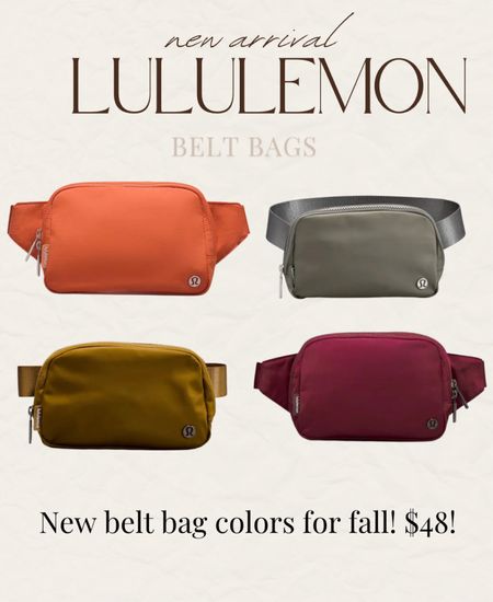 New fall Lululemon colors in the viral belt bag! 

#LTKfitness #LTKSeasonal #LTKstyletip