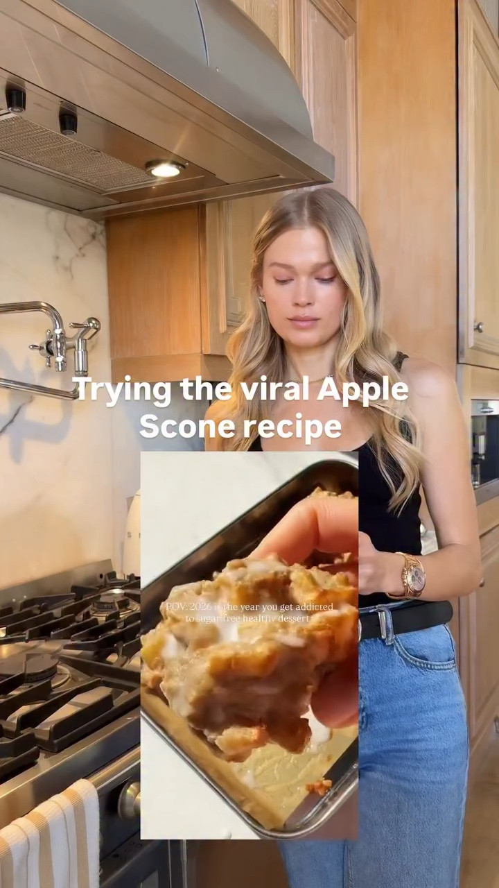 Viral Apple Scones Recipe 🍎 I love that it has no refined sugar and I opted not to do the frosting to keep it healthier. Watch to the end to see if I’d make it again 😅

#viralrecipe #applescones #healthyrecipe 

#LTKfoodie #LTKdayinmylife #LTKfitnessgoals
