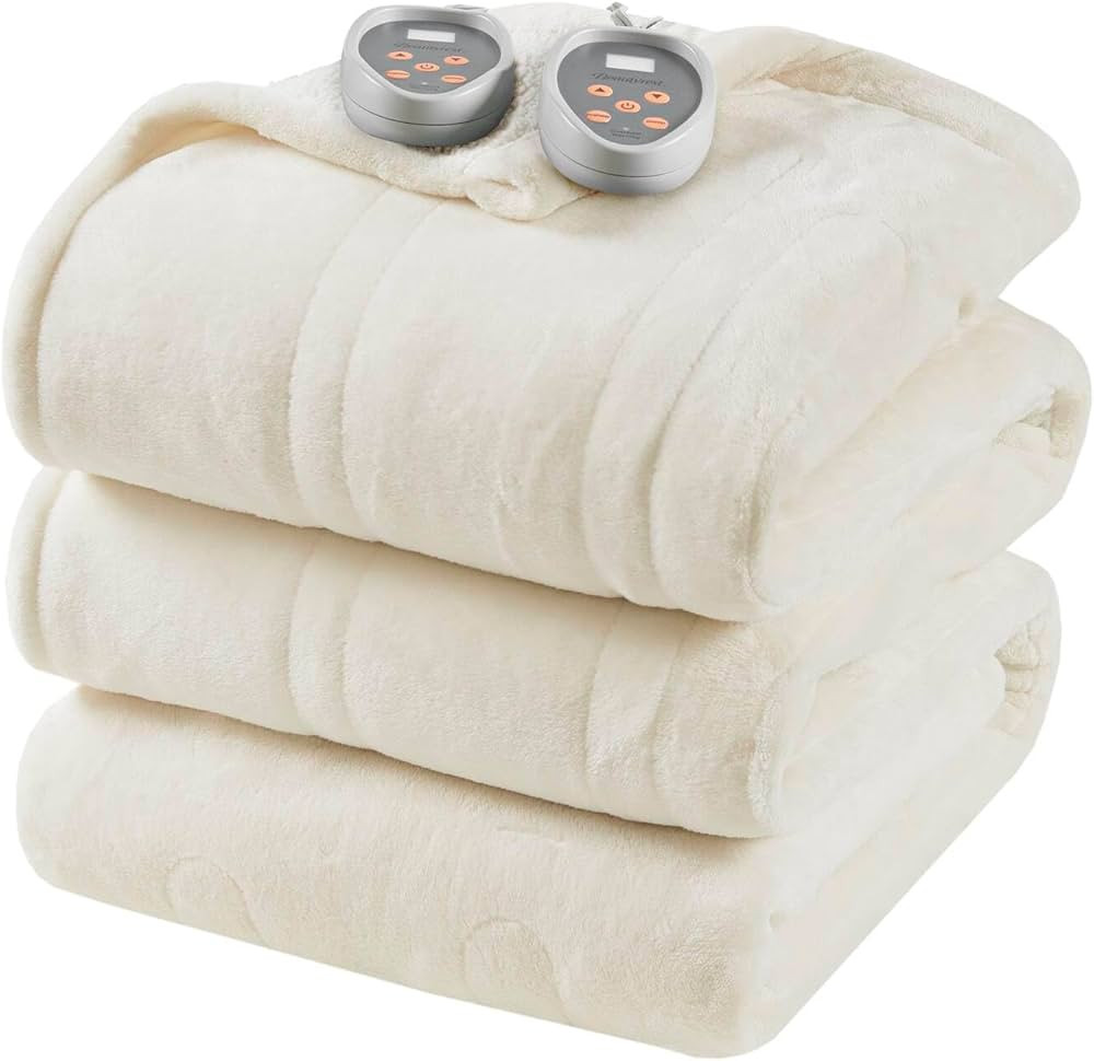 Beautyrest Heated Blanket, Electric Blanket, Soft, Warm, Reversible Plush - Sherpa Heating Blanke... | Amazon (US)