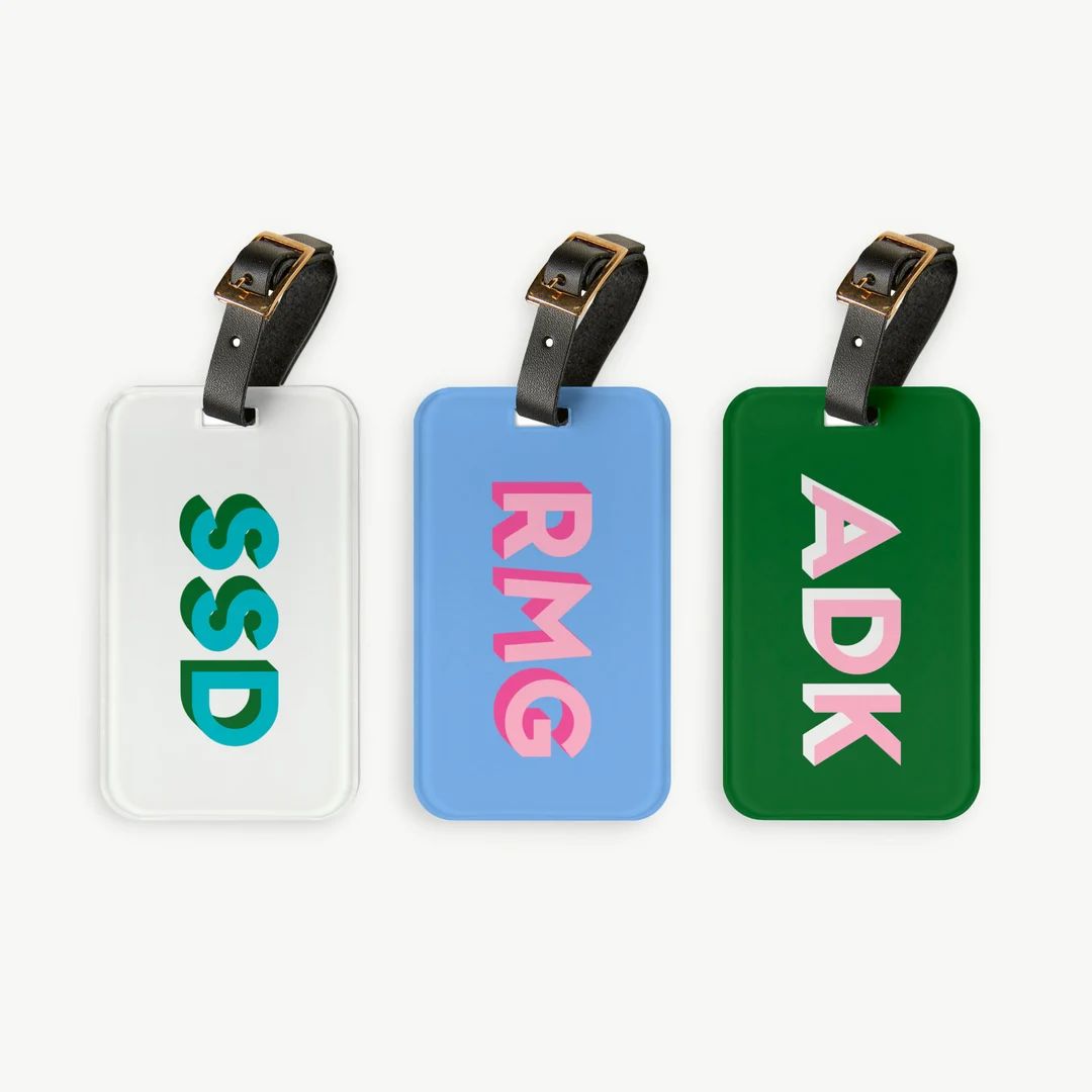 personalized luggage tag, monogram bag tag, personalized bag tag, monogram luggage tag, monogram ... | Etsy (US)