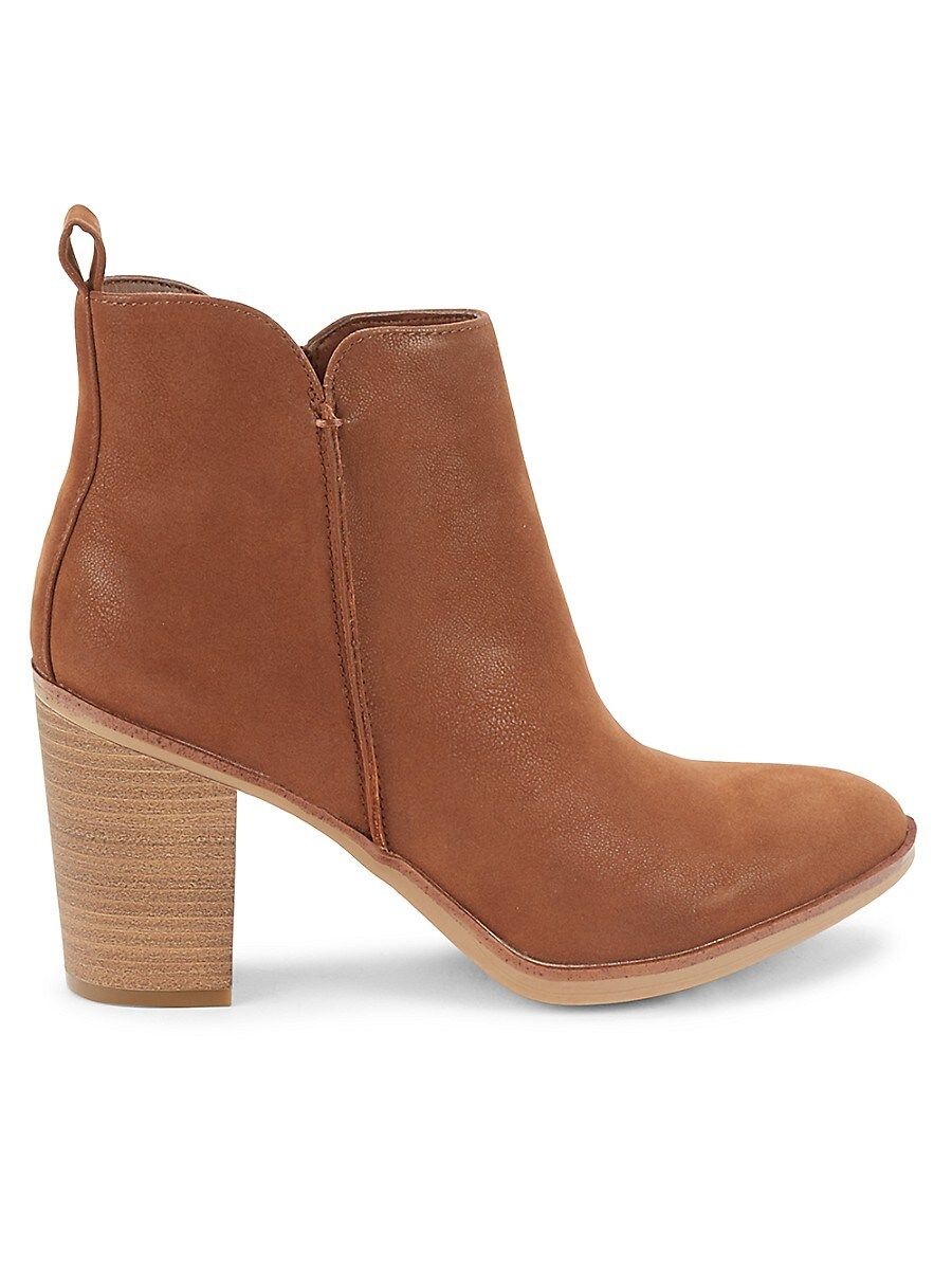 MIA Women's Vera Block Heel Leather Booties - Brown - Size 10 | Saks Fifth Avenue OFF 5TH