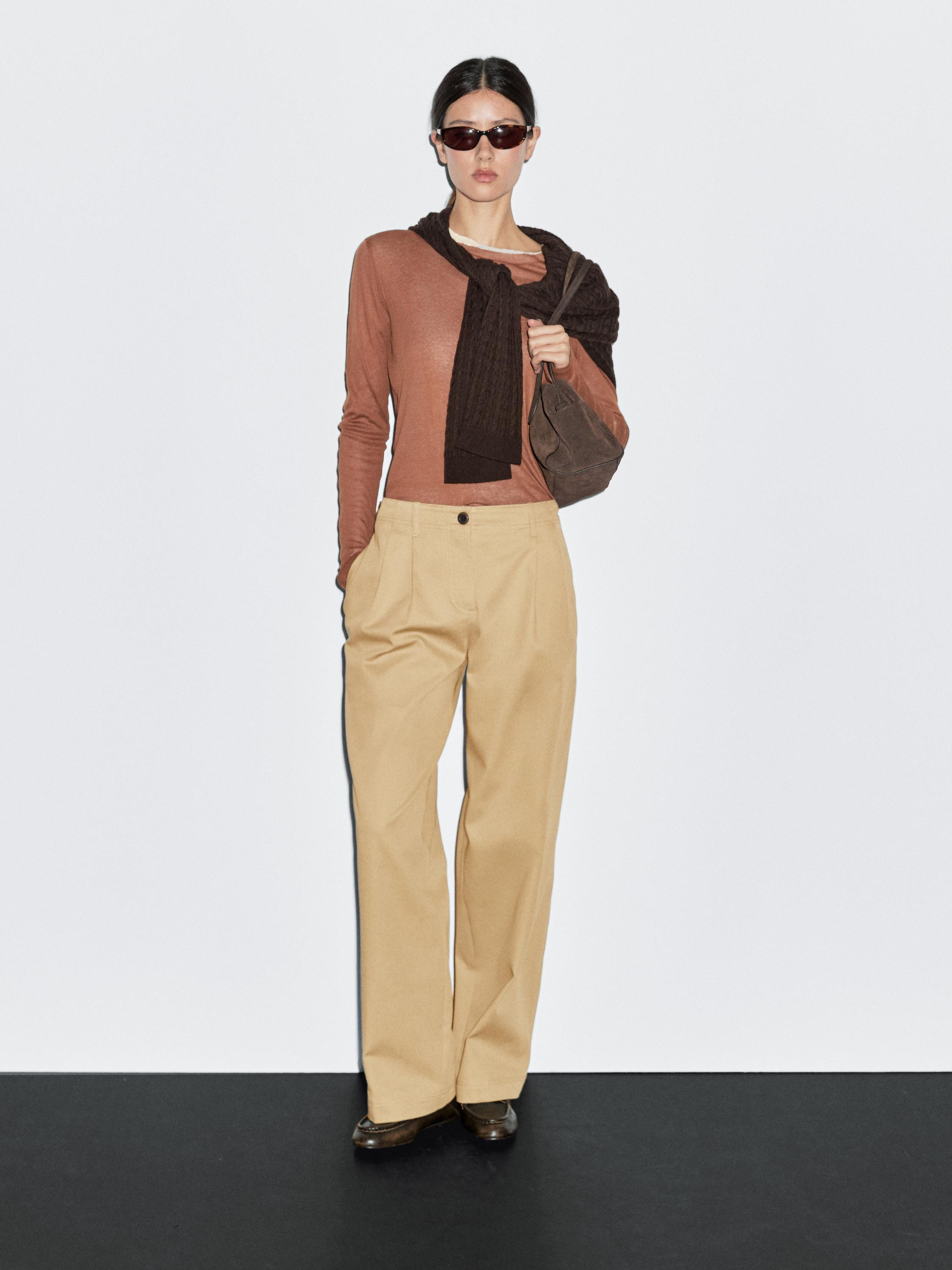 Wide-leg trousers | Massimo Dutti US
