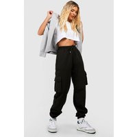 Womens Oversized Cargo Pocket Jogger - Black - L | boohoo (US & Canada)