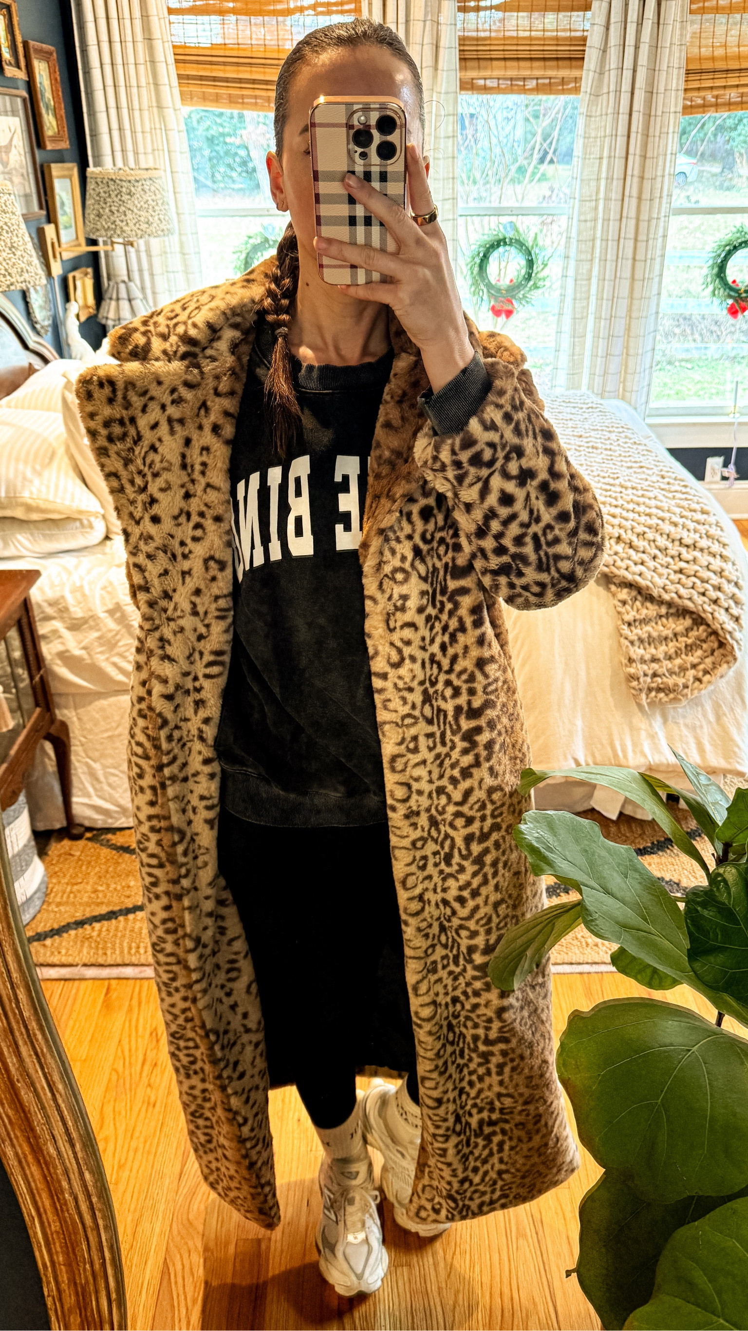 Another winter weather activewear fit 🐆 wearing this faux fur cheetah trench on repeat  

#LTKFindsUnder100 #LTKStyleTip #LTKActive