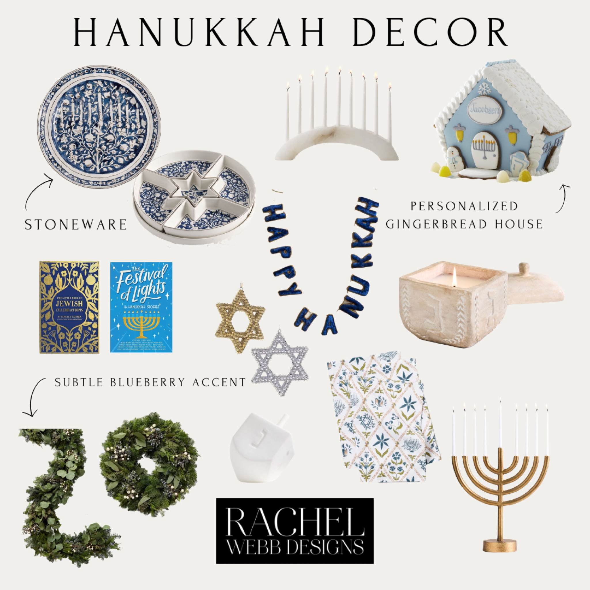 Loving these finds if you’re decorating for Hanukkah!  The personalized gingerbread house?! 🥰💙 these finds and more are linked! 

#hanukkah #hanukkahdecor #hanukkahhomedecor 

#LTKHoliday #LTKHome #LTKSeasonal