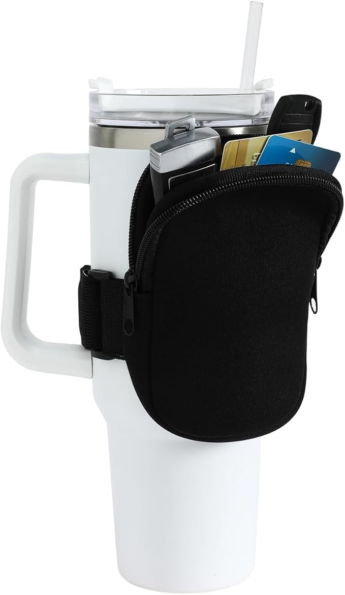 MONOBLANKS Water Bottle Pouch for Stanley Quencher Adventure 40 oz & Stanley IceFlow 20oz 30oz,Gy... | Amazon (US)