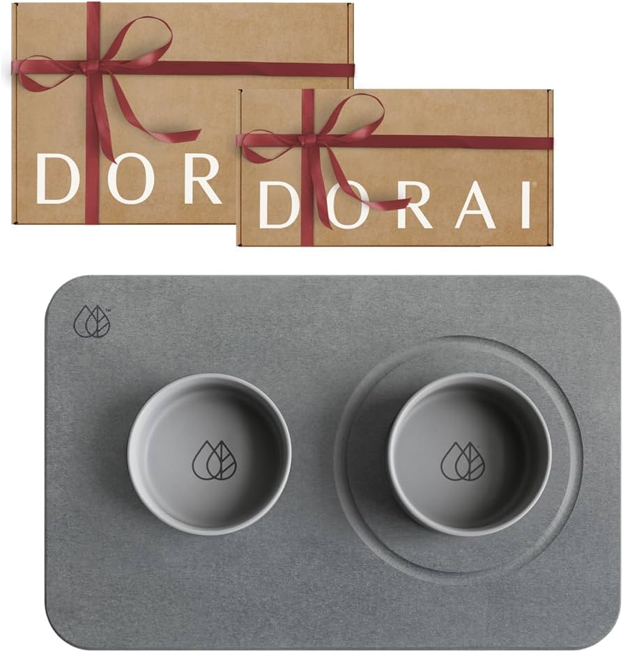 Dorai Home Dog Bowls + Stone Base Set – Modern and Stylish Pet Feeding Station – Non-Slip, Qu... | Amazon (US)