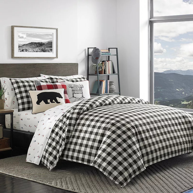 Eddie Bauer Mountain Plaid Comforter Set, Black | Kohl's