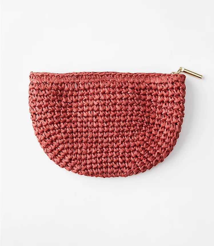 Straw Zip Pouch | LOFT