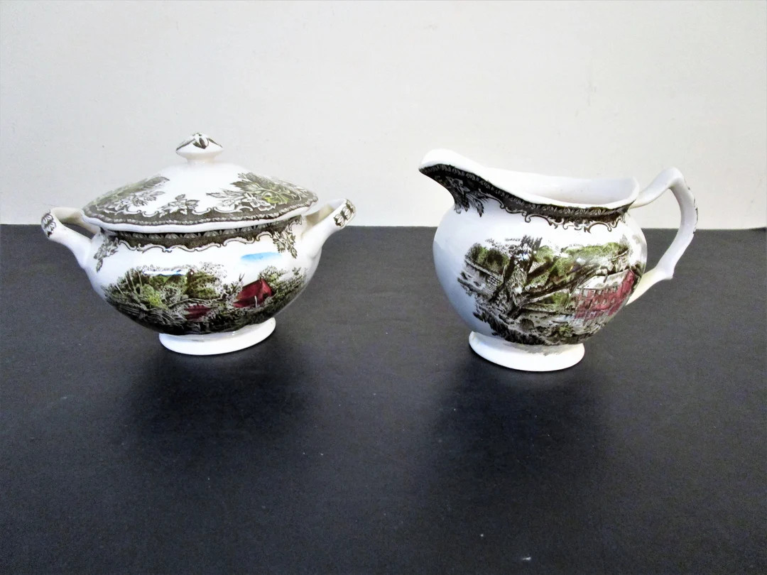 Vintage Johnson Brothers England Friendly Village Sugar Bowl W/lid or Creamer Your Choice Made in... | Etsy (US)